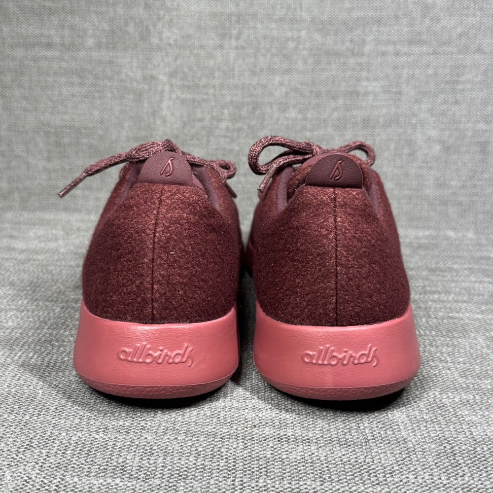 Allbirds Merino Wool Runners Mens 11 Burgundy Maroon Low Top Sneakers WRM11 - Picture 5 of 12